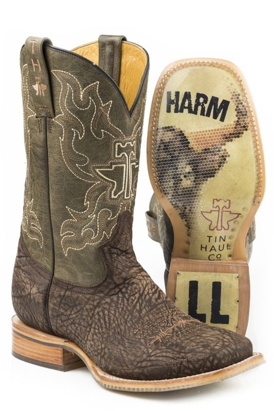 Men's Tin haul make it rain outlets square toe cowboy boots